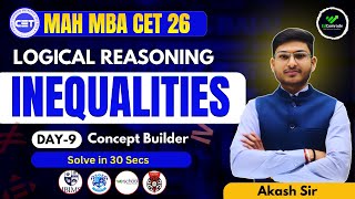 MAH MBA CET 2026 : Inequalities Shortcuts &amp; Concepts | Day 09 | By Akash Sir