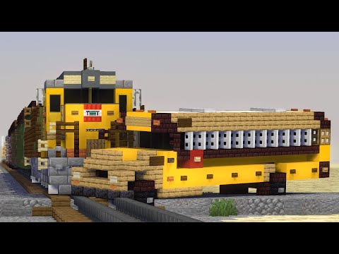 Minecraft School Bus Train Crash Animation