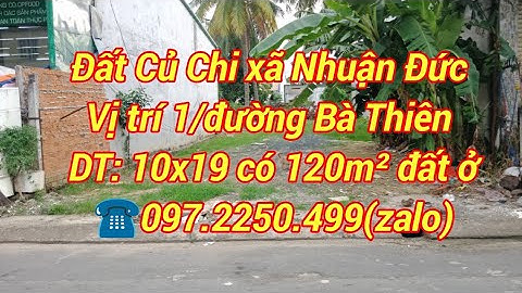Đất Củ Chi | xã Nhuận Đức  | 186.5m2 |#097.2250.499#