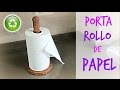 Cómo hacer un porta rollo de cocina de papel periódico. How to make a paper towel roll holder.