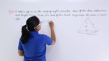 Class10th – RD Sharma - Problem-3 on Surface area and Volume of a Cone | Tutorials Point