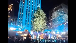 Working the Tree Lighting at Rockefeller Center at Christmas time 