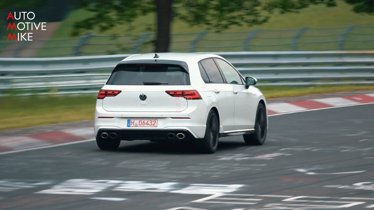 21 Volkswagen Golf 8 R Spied Testing At The Nurburgring Youtube