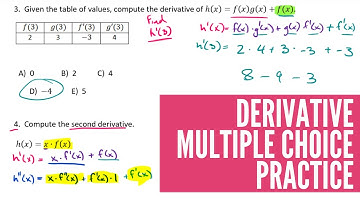 Derivative Multiple Choice Practice