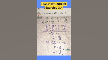 Linear Equations Exercise 3.4 question number 1 (3) / #shorts #youtubeshorts