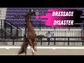 Dressage disaster canadian alexandra duncan elminated on final centerline  world equestrian center