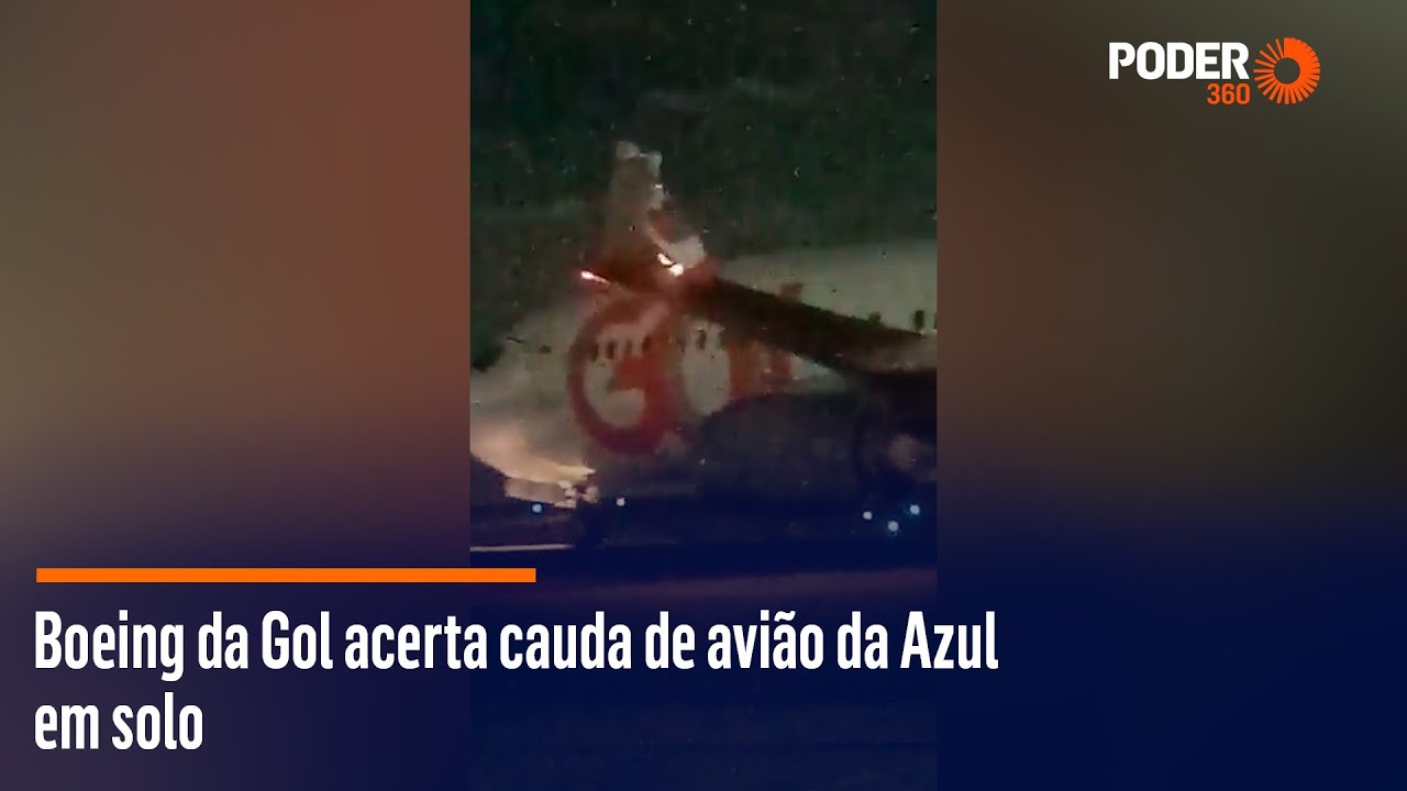 Boeing da Gol acerta cauda de avião da Azul em solo