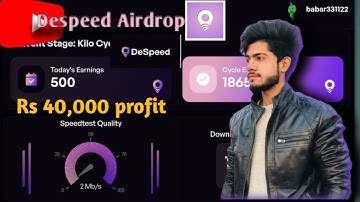 despeed network Airdrop] (full guide)how to join ||link in the comments] free profit by using net)