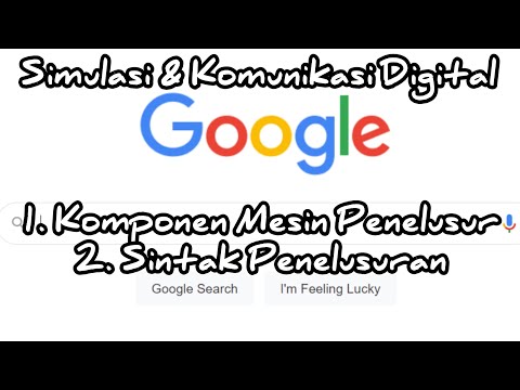 Simdig komponen mesin penelusur dan sintak penelusuran