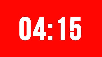 4 Minute 15 Second Timer With Alarm Without Music