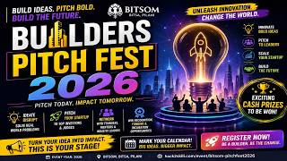 Crafting Tomorrow: Builders Pitch Fest 2026 - Where Dreams Become Blueprints