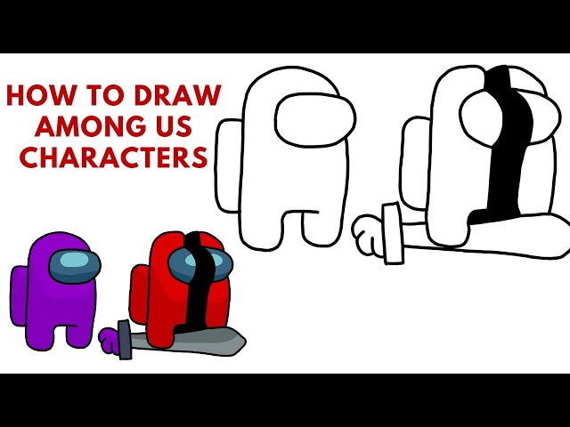 DRAWING GAME CHARACTERS STEP BY STEP - Undertale, Among Us