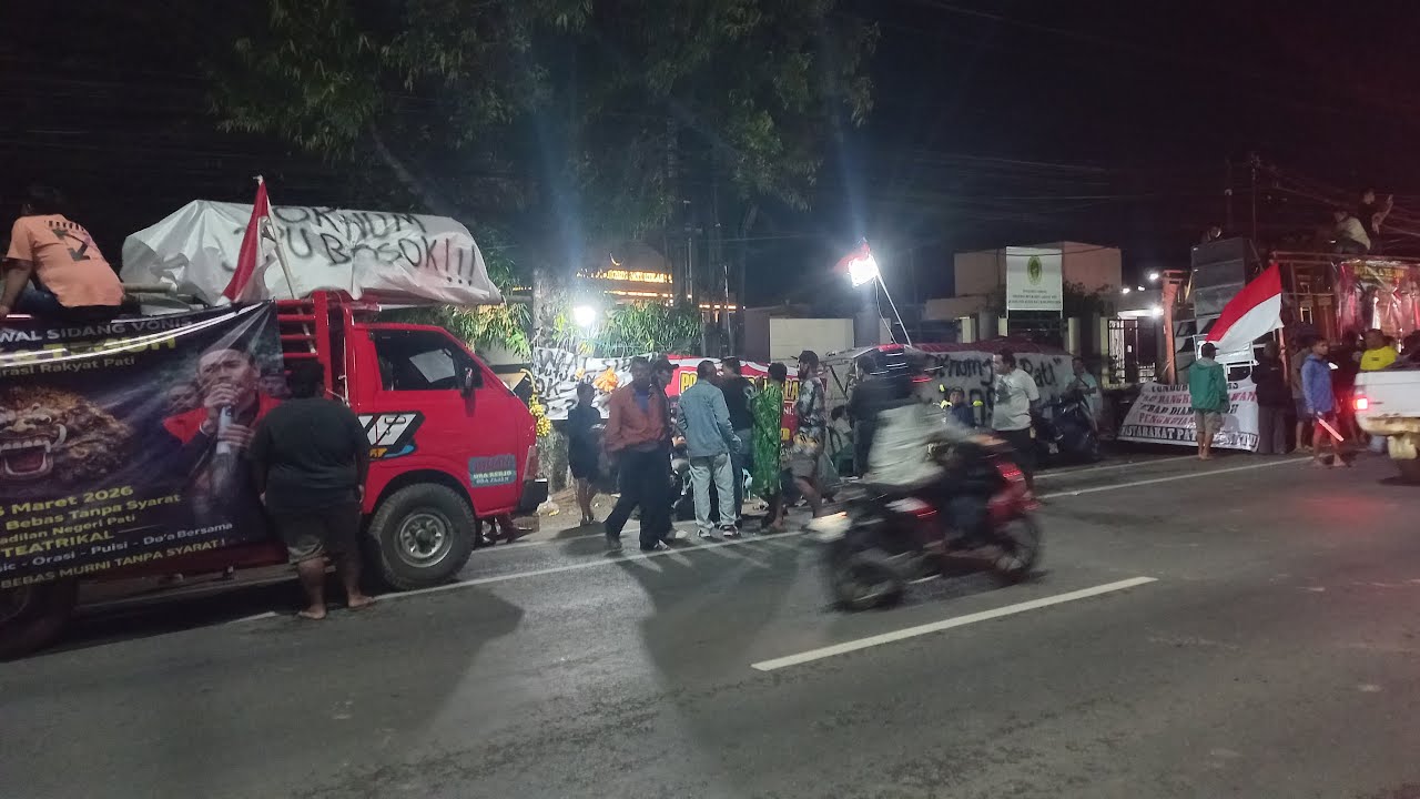 Suasana Ramai malam ini depan Pengadilan Negeri Pati 04/03/2026