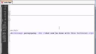 XHTML and CSS Tutorial - 5 - Bold, Italics, and Comments