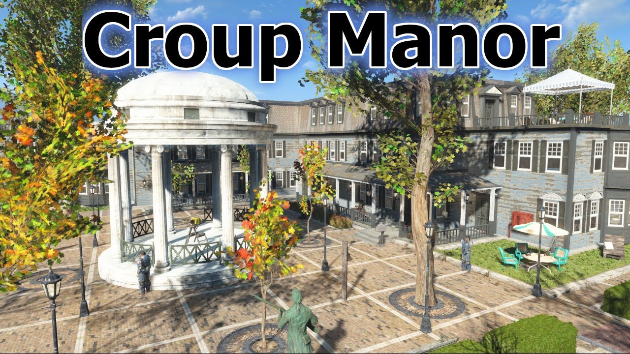 Fallout 4 Croup Manor Settlement Tour Player Home/Mansion Detailed Settlement/Player Home