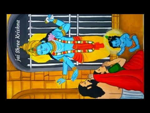 Janmashtami Special Drawing Of Lord Vishnu Taking Birth As Shree Krishna Youtube