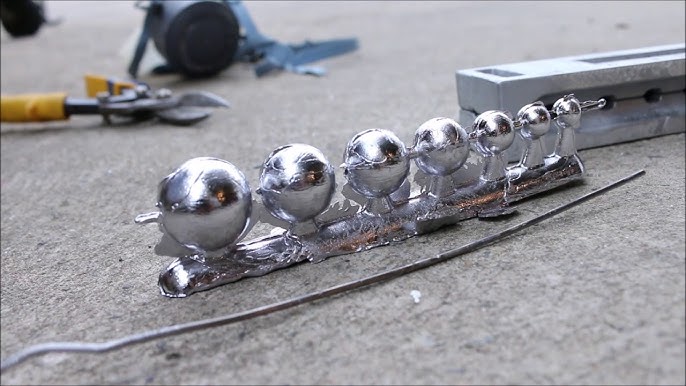 How to make fishing sinkers —cannon balls 