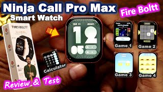 Ninja Call Pro Max Fire Boltt Smart Watch Review Test Setting | 2.01 Display, Game | Bt Calling | AI screenshot 5