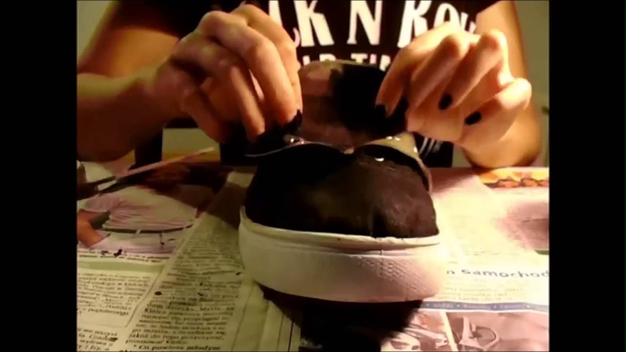 2 Diy Malowanie Butów Moje Nowe Stare Trampki Youtube