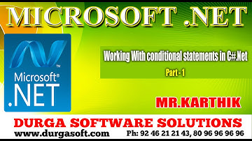 MICROSOFT .NET || Working With conditional statements in C#.Net Part -1