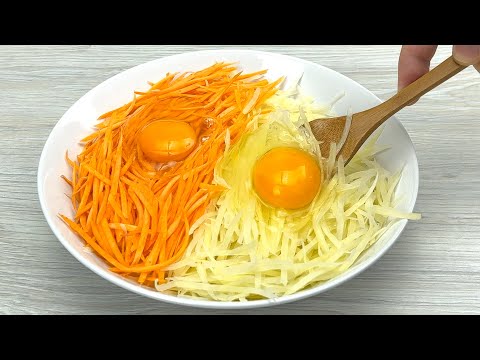 Grated carrots and potatoes (easy and delicious)!! Recipe without meat