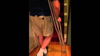 How to use crutches on stairs