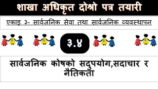 SO-II-3.4 सार्वजनिक कोषको सदुपयोग सदाचारीता र नैतिकता | Section officer second paper