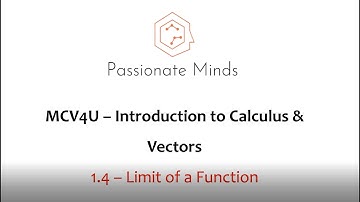 MCV4U/Grade 12 Calculus & Vectors - 1.4 Limit of a Function