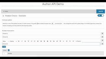 Question Editor – Simple Features