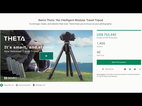 The world's first Benro Theta Intelligent Modular Travel Tripod
