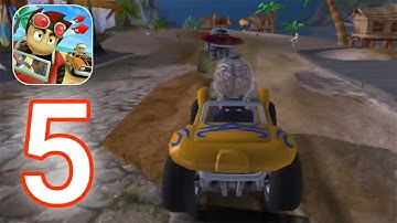 Beach Buggy Racing - Gameplay Walkthrough Part 5 - Coconut Cup Level 7 - 9 Completed (iOS, Android)