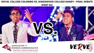Royal College Colombo vs. Kingswood College Kandy - VERVE 2020 Final Debate (Part 02)