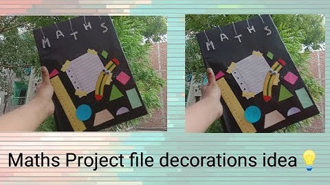 easy maths project file decoration idea. math practical file ,notebook, scrapbook decoration idea 💡