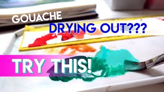 How to keep gouache from DRYING OUT ✶ How I keep it wet while painting