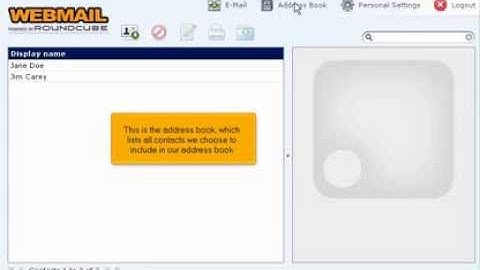 How to manage your address book in RoundCube