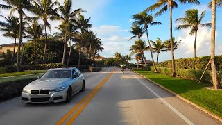 Florida Scenic Coastal Drive on A1A Delray Beach to Palm Beach - 4K