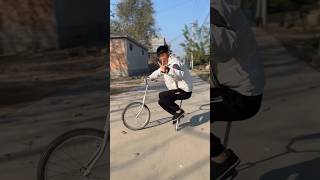 One Wheel, Endless Skill?! This Insane Ride Will Blow Your Mind! #Shorts #Bicycle