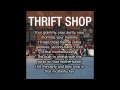 Macklemore ft. Ryan Lewis - Thrift Shop Lyrics HD