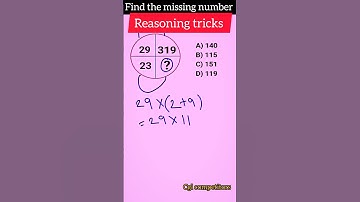 find the missing number |Reasoning tricks |#ssc #ssccgl #shorts