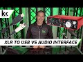 XLR To USB Cable VS Audio Interface