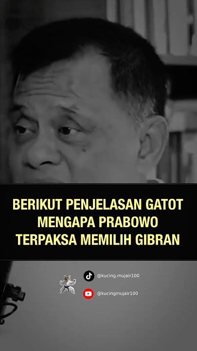 Alasan Prabowo Memilih Gibran! 🧐
