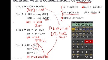 Calculating pH, pOH, [H+], [H3O+], [OH-] of Acids and Bases - Practice