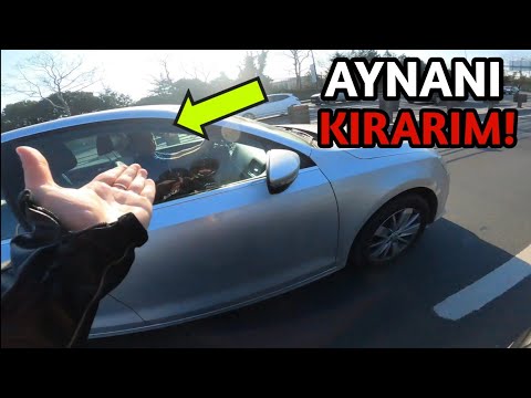 Motorcu Sinirlenip Aynasını Kırdı! Türkiye'de Yaşanan Motorcu Olayları!