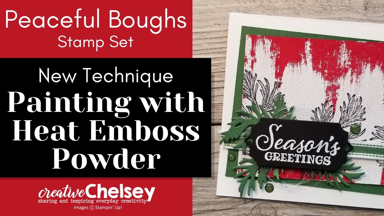 New Handmade Card Technique Painting with Heat Emboss Powder | Stampin ...