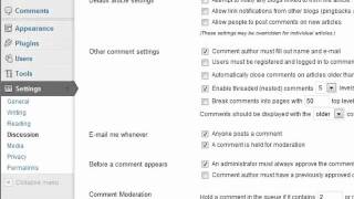 Wordpress Tutorial for Beginners - Settings