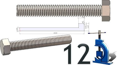 12-Project 45| One-Sided Pipe Vise (Open Type) | SolidWorks Tutorial: M5 hex bolt for bottom jaw