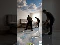 Bedroom Floor Turned Epoxy Cloud Magic ☁️ #timelapse #design #30x50kagharkanaksha #interiordesign