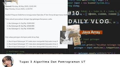 Tugas 3 Algoritma Dan Pemrograman Universitas Terbuka