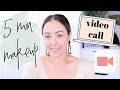 EASY 5 Minute Video Call Makeup! Zoom Meeting Makeup!