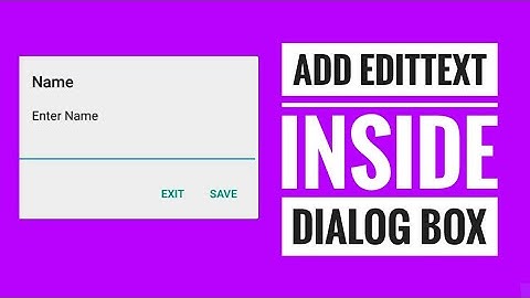 Add Edittext inside dialog box using Sketchware Sketchware tutorials